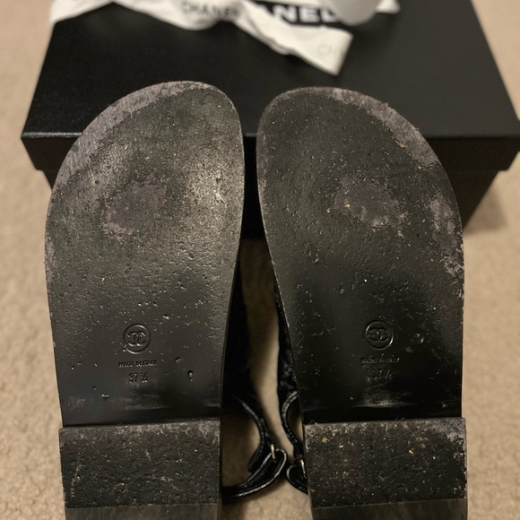 Chanel Dad Sandals 37.5 calf skin, Gold hardware - Picture 3 of 5